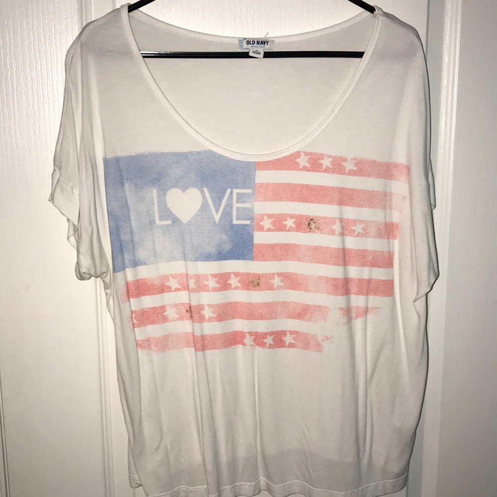 Old navy American flag shirt